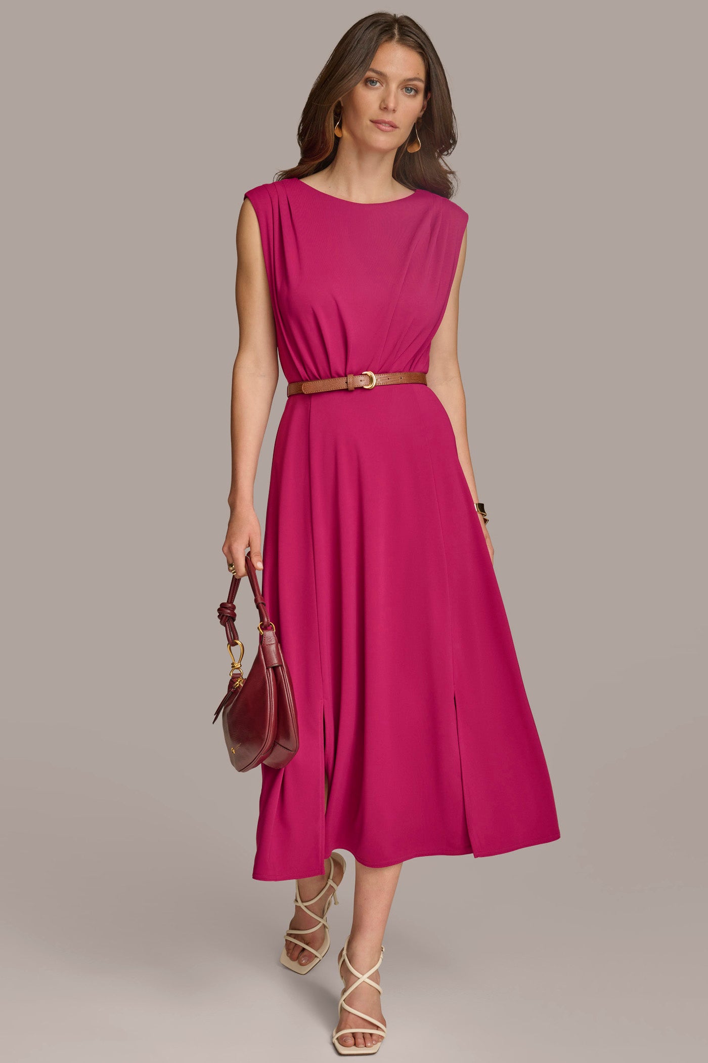 (image for) UNIQUE VALUE MIDI BELTED DRESS